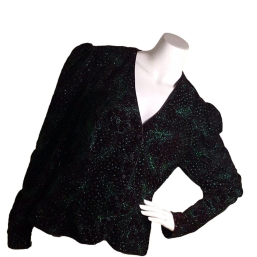𝅺scott McCLINTOCK‎ VINTAGE GLITTER JACKET size M (8-10)